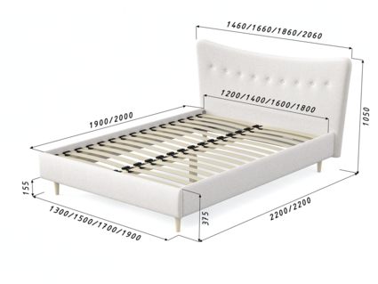 Кровать Арско Финна Микрошеннил Frida 01 160х200