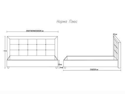 Кровать Димакс Норма + Сапфир 140х200