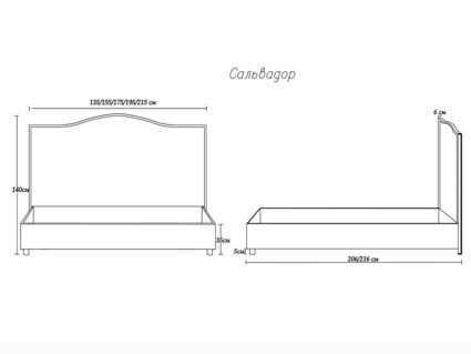 Кровать Димакс Сальвадор Агат с подъемным механизмом 90х200