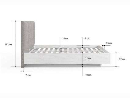 Кровать Сонум Victoria Ясмунд + Кашемир Бежевый 160х190