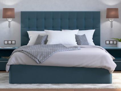 Кровать Lonax Аврора велюр Dolly-17 (с основанием) 200х200