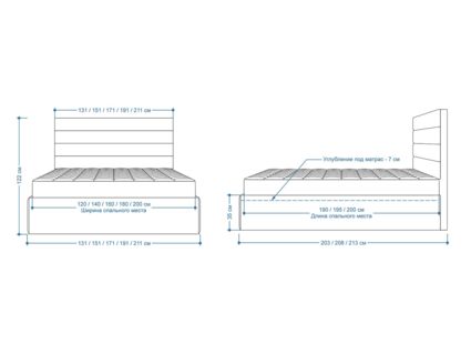Кровать Lonax Кармела велюр Dolly-2 (с подъемным механизмом) 200х190