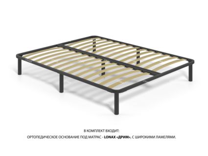 Кровать Lonax Аврора велюр Dolly-17 (с основанием) 200х200
