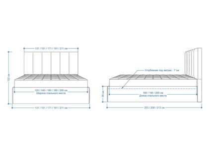 Кровать Lonax Милана велюр Dolly-3 (с подъемным механизмом) 120х190